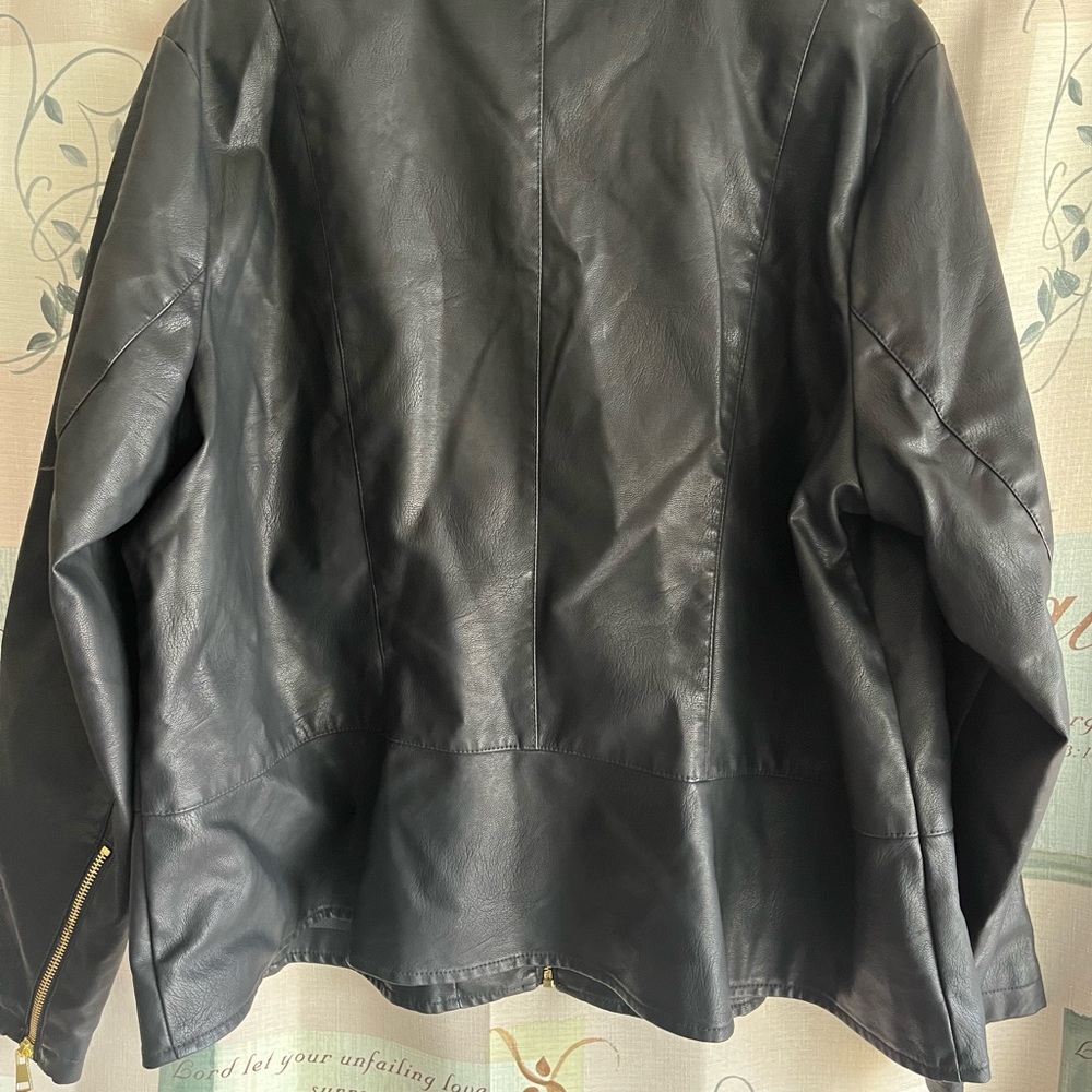 Baccini Faux Leather Coat - Lightweight and Ideal for Casual or Dressy Look - Picture 2 of 2